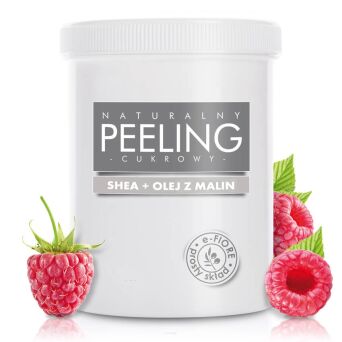 Naturalny peeling cukrowy MALINOWY z olejkiem i nasionami malin 1kg