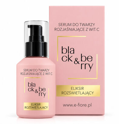 BLACK & BERRY lekki, żelowe serum rozświetlające cerę zmęczoną, efekt silk & glow 60ml