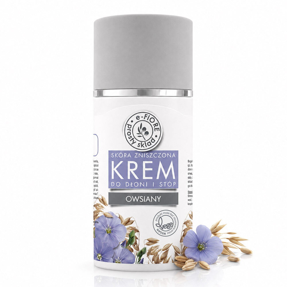 Krem do dłoni i stóp Len & Mleczko Owsiane OCHRONA LIPIDOWA suchej i wrażliwej skóry 100ml