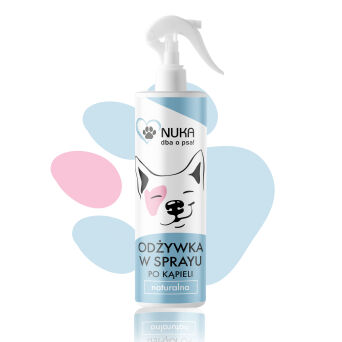 NUKA odżywka dla psa w sprayu, bez spłukiwania, ułatwiająca rozczesywanie 250ml