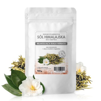  Sól Himalajska z olejkami RELAKSUJĄCA BIAŁA HERBATA 900g